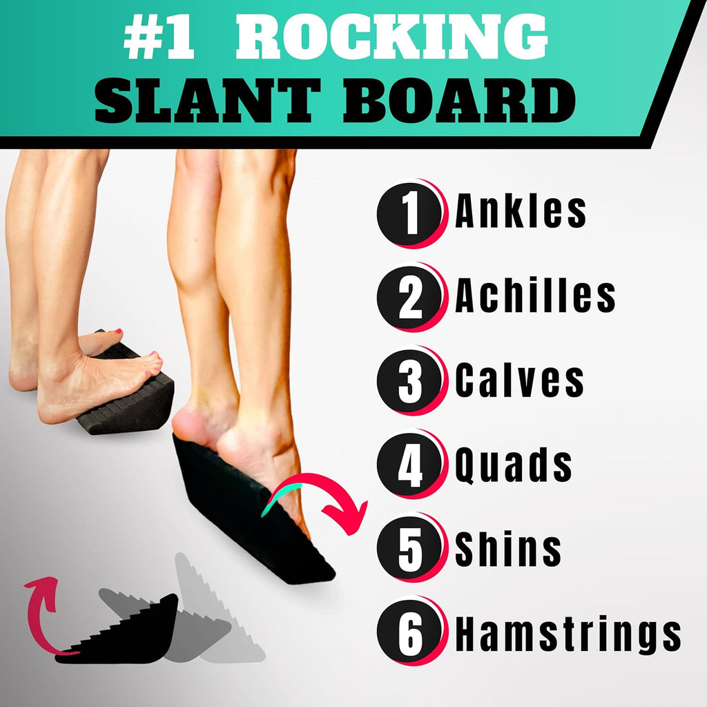Skiennix Slant Board for Calf Stretching - Balance Board for Plantar Fasciitis & Achilles Tendonitis Relief