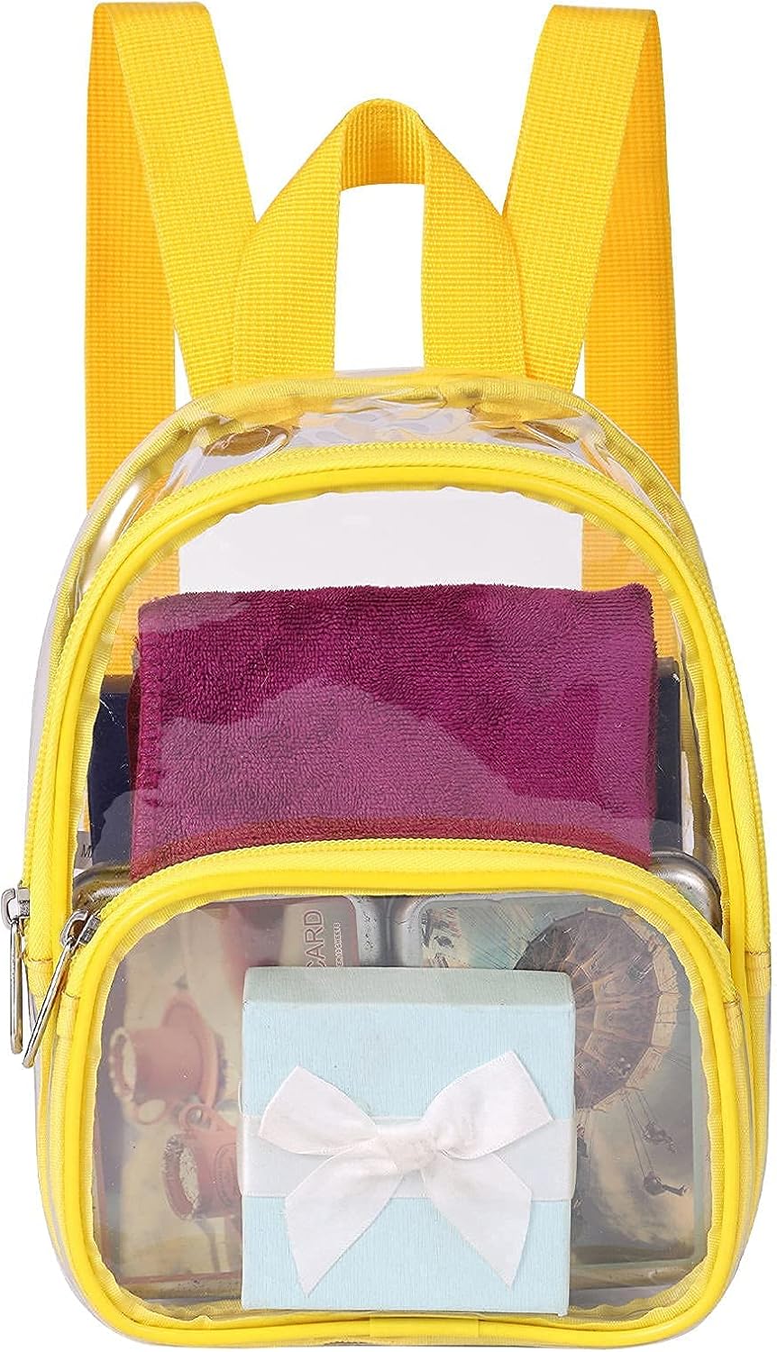USPECLARE Clear Mini Backpack - Stadium Approved Transparent Bag for Kids | Ideal for Concerts & Sports Events