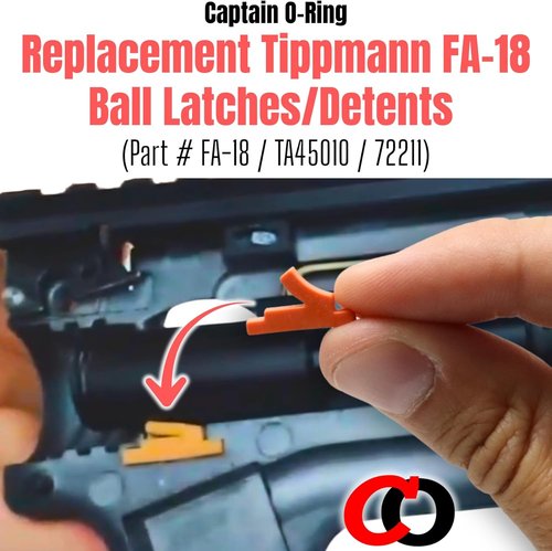 Captain O-Ring Replacement Ball Detent Latch - Compatible with Tippmann 98, A5, X7 | FA-18 Ball Keeper