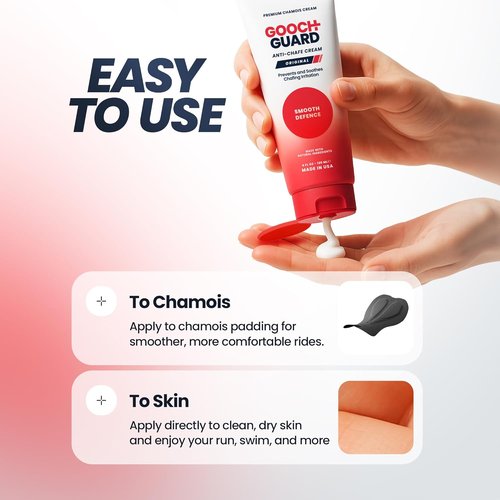 Chamois Cream | Anti-Chafing Cream for Athletes - Non-Greasy, Fast-Absorbing Formula (4oz)