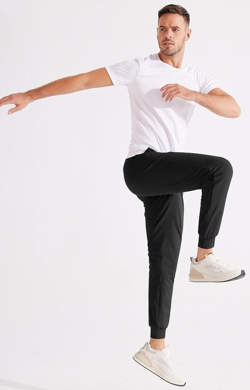 Libin Men's Golf Pants Joggers Lightweight 3 Pockets Slim Fit Soft Stretchy Tapered Work Dress Athletic