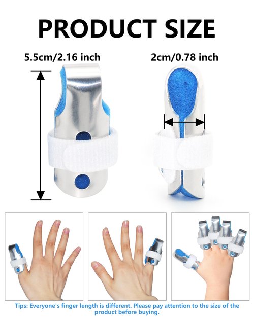 TAROYQASUL Kids Finger Splint, 6 Pcs finger splints for broken finger pinky Support kids finger splint small Braces Arthritis Knuckle Care