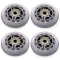 BENLIUDH Inline Skate Wheels with Bearings, 3 Inch Roller Blade Wheels 76mm Outdoor and Indoor Clear Wheel for Office Chairs, Luggage (4 Pack, Silver)