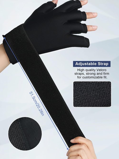 highco Compression Hand Ice Pack Glove for Arthritis Pain Relief,Adjustable Wrist Strap Ice Pack Wrap for Hand and Fingers,Cooling Ice Packs Glove for Women and Men,Tendonitis, Swelling,Black