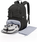 BAGSMART Gym Backpack - Stylish Travel Bag with Shoe Compartment | Versatile Black Design for Men & Women