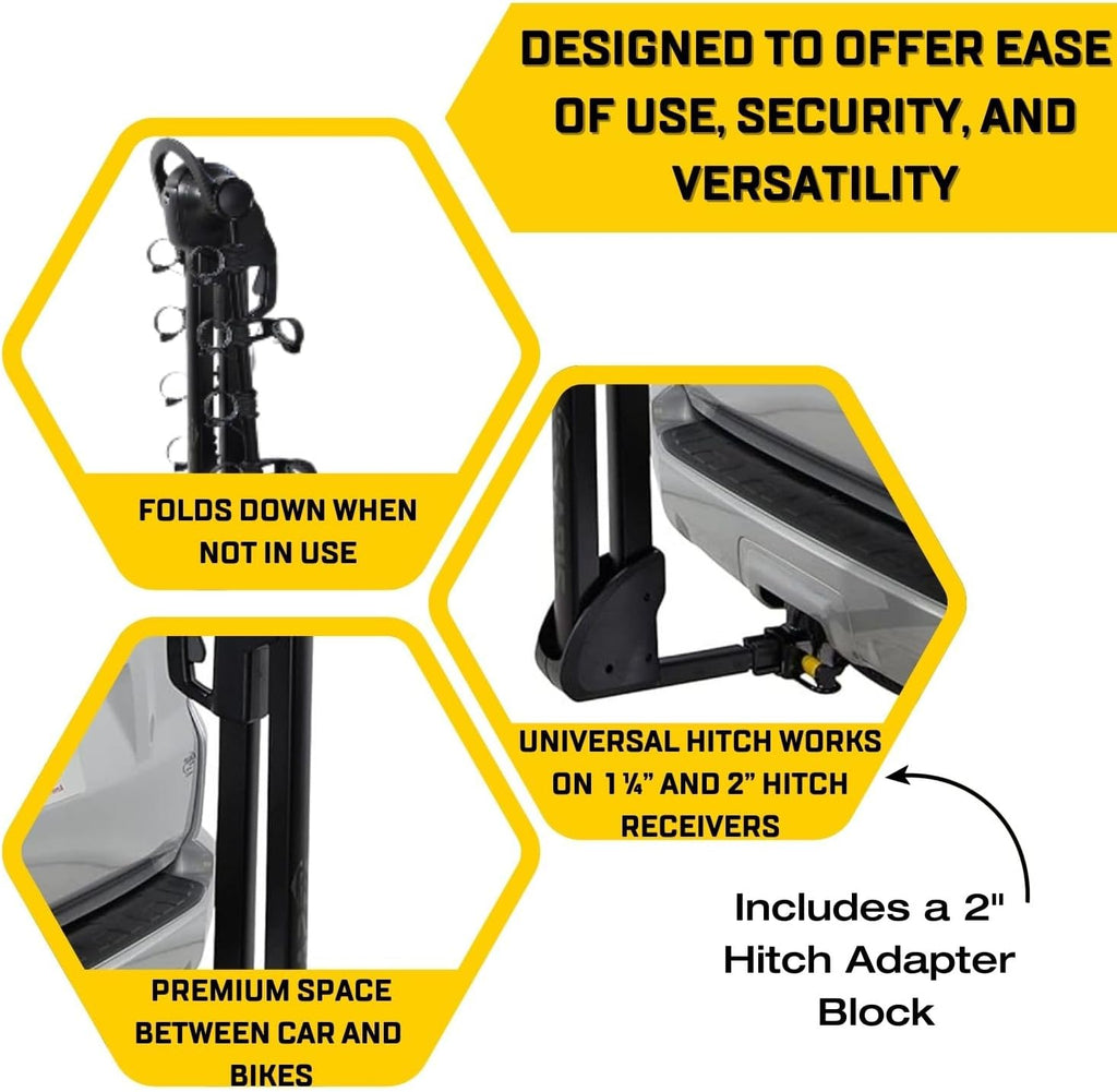 Saris Glide EX Bike Rack - Premium Hitch-Mounted Design for 2 Bikes | Durable & Easy to Use