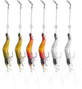 WANBY Fishing Shrimp Lures - Luminous Silicone Soft Bait Set with Hooks for Freshwater & Saltwater