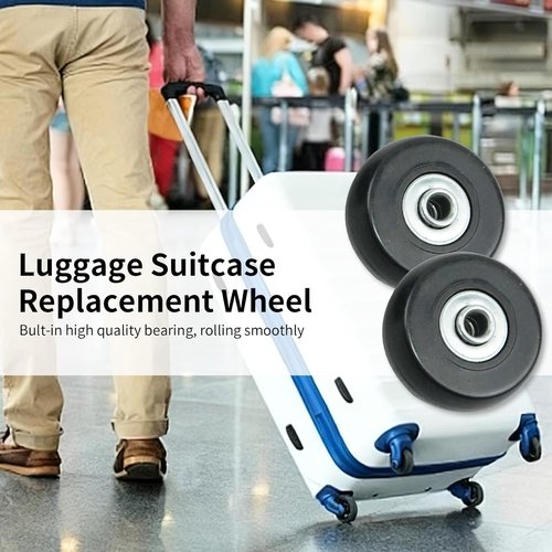 Tostyles Luggage Wheels Replacement, Suitcase Wheels Replacement Part with Precision Ball Bearing 360 Degree Rotation Heavy Duty for Luggage Travel Suitcase Caster (64mm x 18mm)