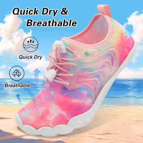 BARERUN Kids Aqua Shoes - Quick Dry Breathable Athletic Sneakers for Beach & Pool | Lightweight, Adjustable Fit