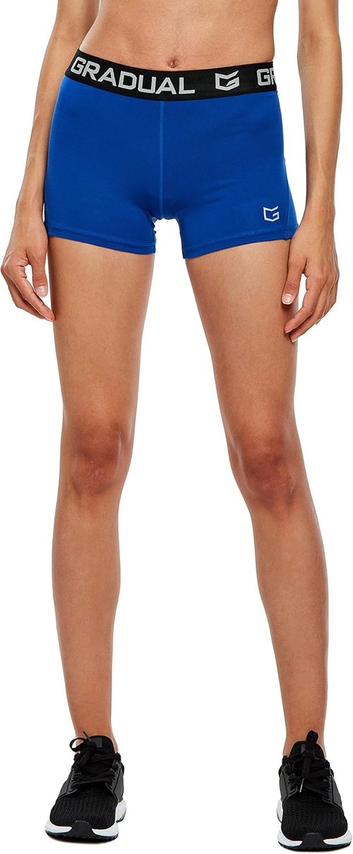 G Gradual Women's Compression Volleyball Shorts - 3" & 7" Workout Pro Fit for Active Performance