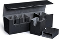 UAONO Card Deck Box - 5-in-1 Organizer with Dice Tray for MTG | Holds 800+ Unsleeved Cards (Black)