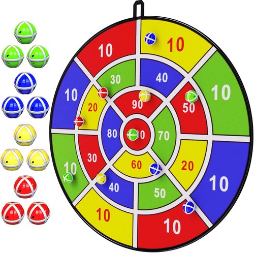 BooTaa 29" Large Dart Board - Fun Indoor/Outdoor Game for Kids | Sticky Balls Included, Perfect Birthday Gift for Ages 3-12
