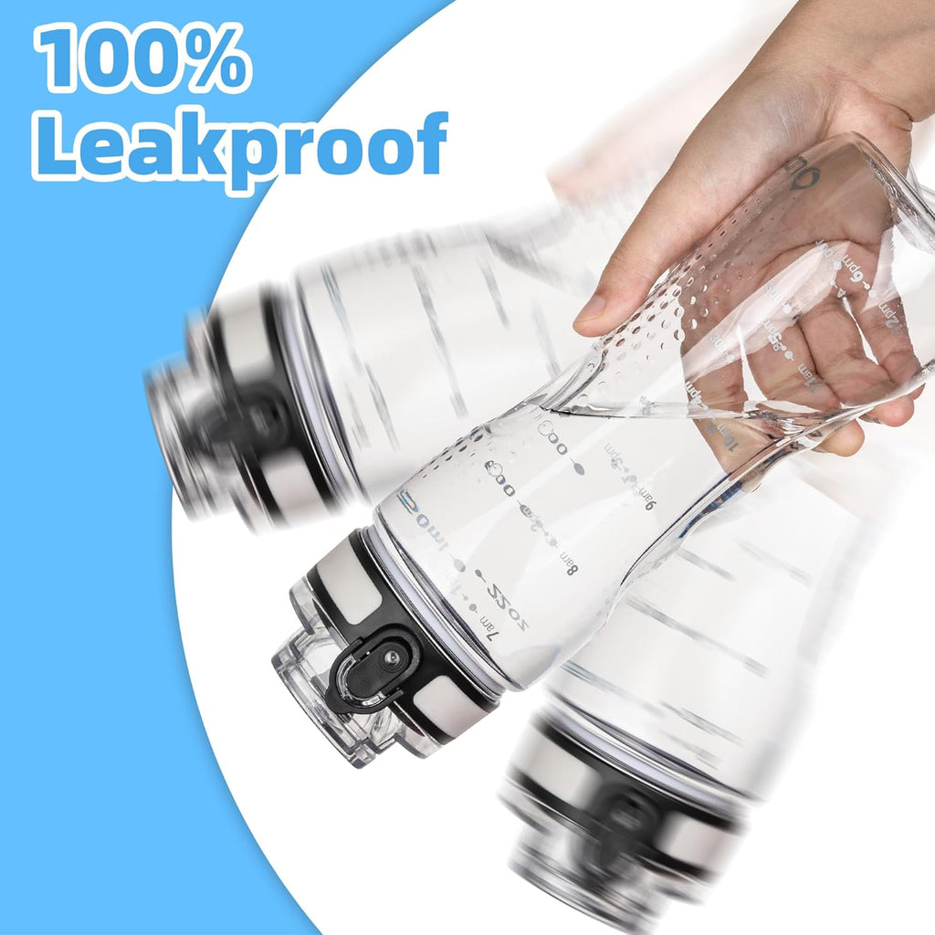 OLDLEY 25 oz Motivational Water Bottle - Leakproof & BPA-Free with Time Markers | Ideal for Gym, School & Travel