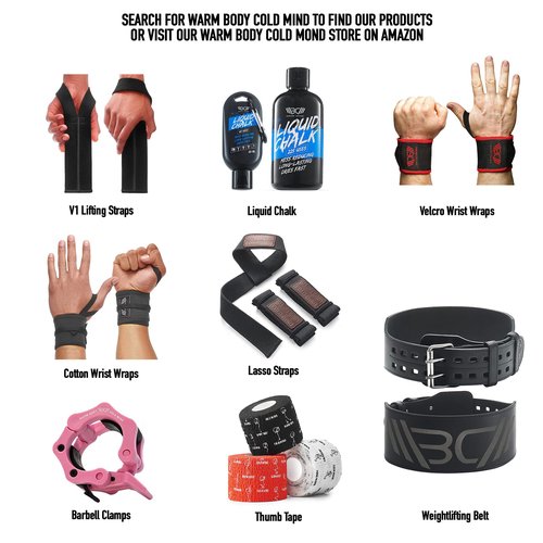 WARM BODY COLD MIND Liquid Chalk Improves Grip for Cross Training, Weightlifting, Powerlifting, Deadlifting, Gymnastics, Climbing, Pole Dancing, No Mess (50+50ml)