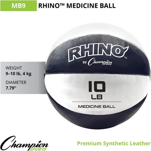 Champion Sports Medicine Balls - Durable Leather Weighted Balls for Strength & Conditioning Training