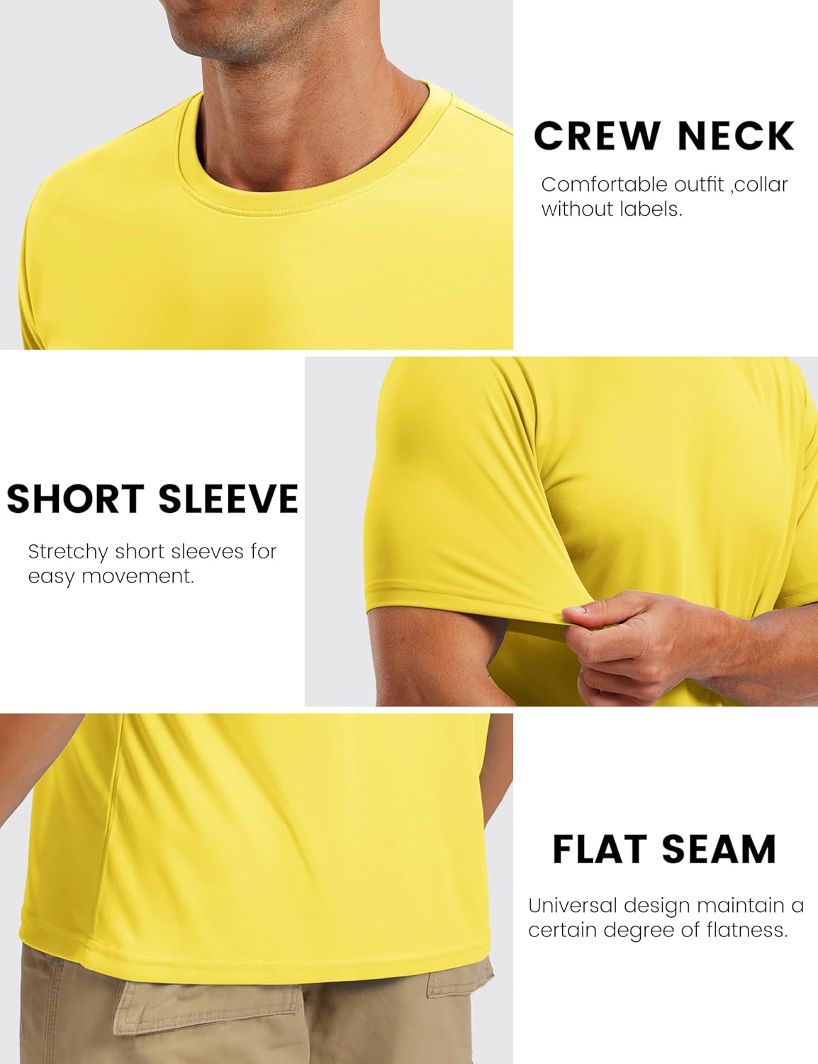 TACVASEN Men's Athletic T-Shirt - Quick Dry Fit for Workout & Sun Protection | UPF 50+ Rash Guard