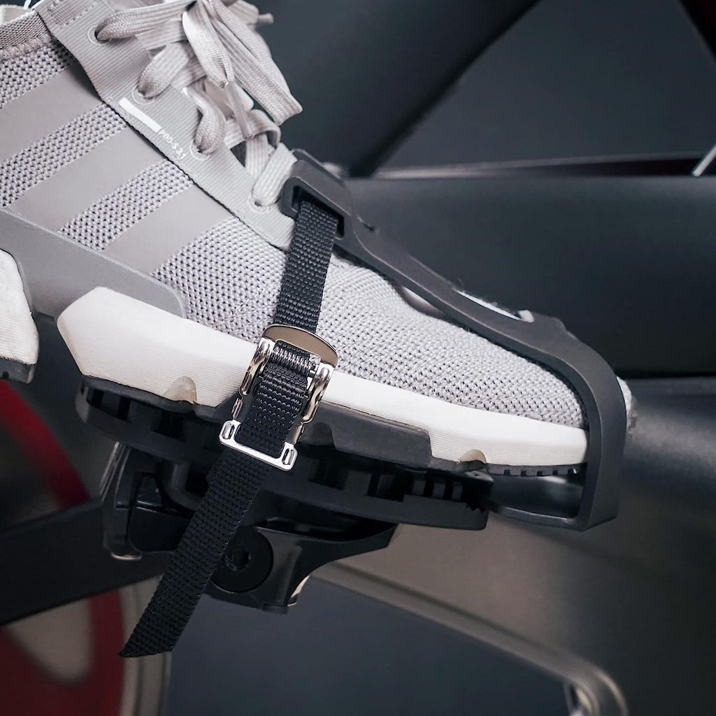 Bike Bicycle Toe Clips Cage ONLY - Compatible with Peloton Bike & Bike+ Pedals Adapters - Convert Look Delta Pedals to Dual Function Pedals - Ride with Sneakers