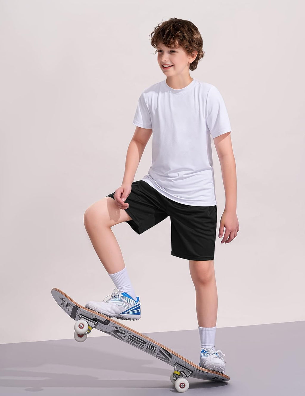 Somaibo Boys Athletic Shorts - Quick Dry Performance Mesh for Soccer & Basketball | Youth Sizes Available