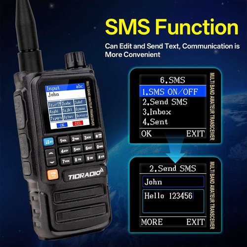 Ham Radio TIDRADIO TD-H3 Plus, Bluetooth-Headphone-connectable, Web Upgrade, APP PC Wireless Programming, 8-Band Long Range Walkie Talkies NOAA Weather Two-Way Radio Handheld for Survival Gear 2 Pack