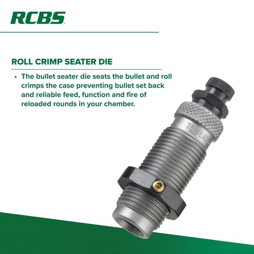 RCBS 18212 Series B 3-Die Carbide Roll Crimp Set, 38/357