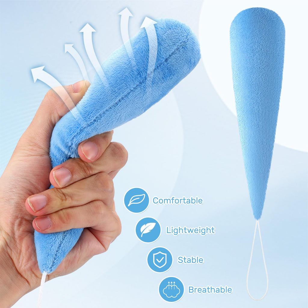 Soulchen 4 Pcs Palm Protector for Hand Carrot Shape Contracture Cushion with Wands, Support Finger Open Prevent Hand Contracture for Parkinson Dementia Arthritis