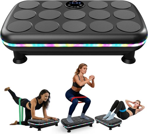 AXV Vibration Plate - Full Body Shaker Exercise Machine for Weight Loss | Pebble Color