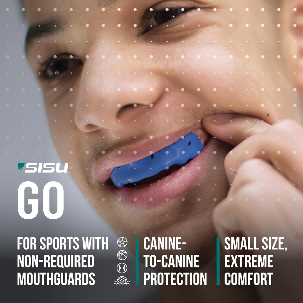 SISU Go Mouthguard - Low-Profile Royal Blue Tooth Protection for Sports | Remoldable & Breathable