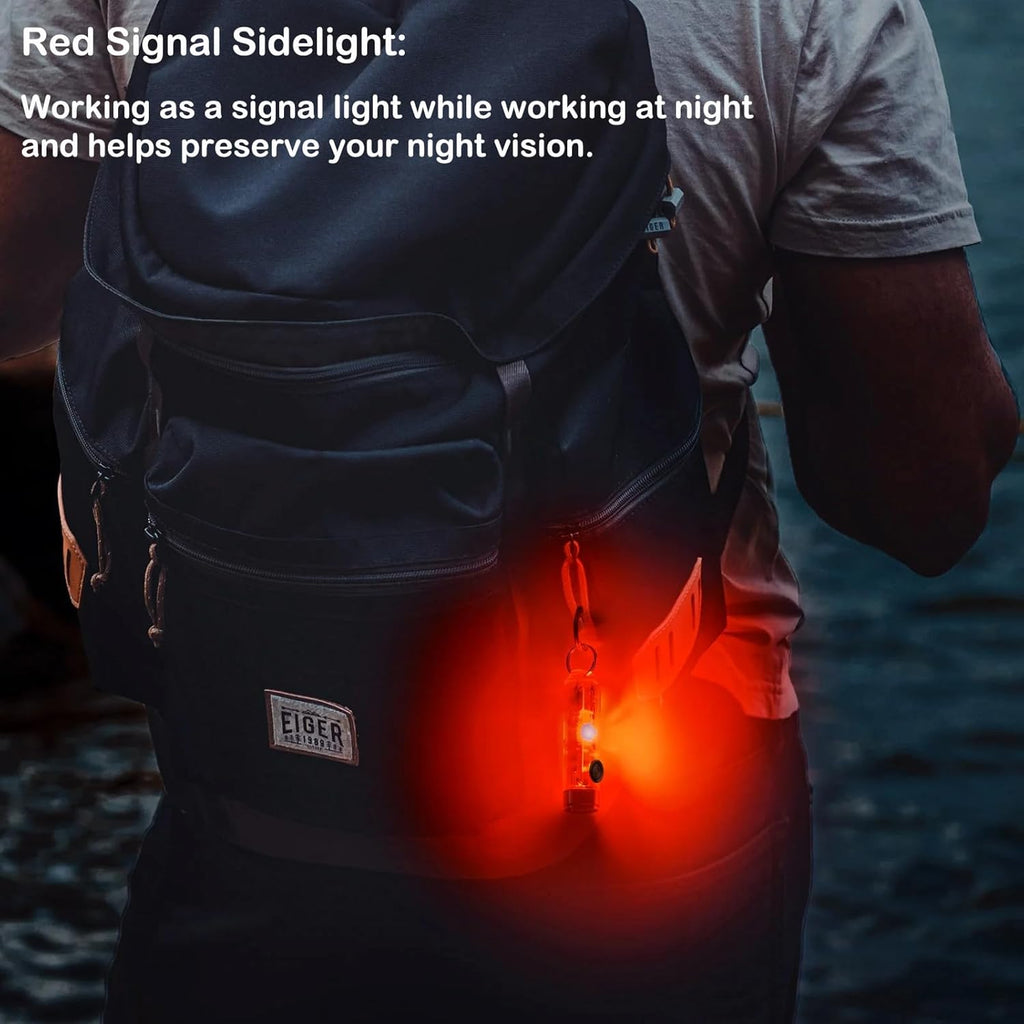 RovyVon A8 4th Gen Rechargeable EDC Flashlight USB C, 650 Lumens Bright Small Keychain Flashlights High Lumens Mini Flashlight, 365nmU/Red/White Sidelight, Magnetic Clip and Tail Base