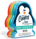 Fit & Fresh Cool Coolers Kids Lunch Box Ice Packs - Slim Reusable Multicolored Set of 4 (Penguin)