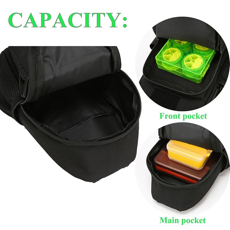 Fishing Sling Bag - Small Tackle Storage with Rod Holder (Black) – Ydmpro Variation
