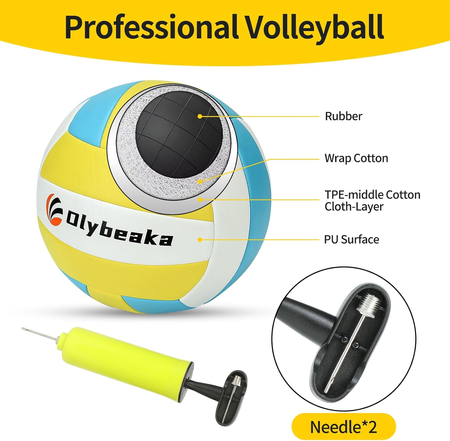 Regulation Size Volleyball Net Set by [Brand Name] - 32ft Portable Outdoor System with Adjustable Poles, PU Volleyball, Pump & Carry Bag