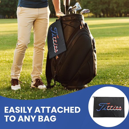 Syren Premium Funny Microfiber Towel with Clip Holder - Exclusive Golf Accessory for a Fun Golfing Experience