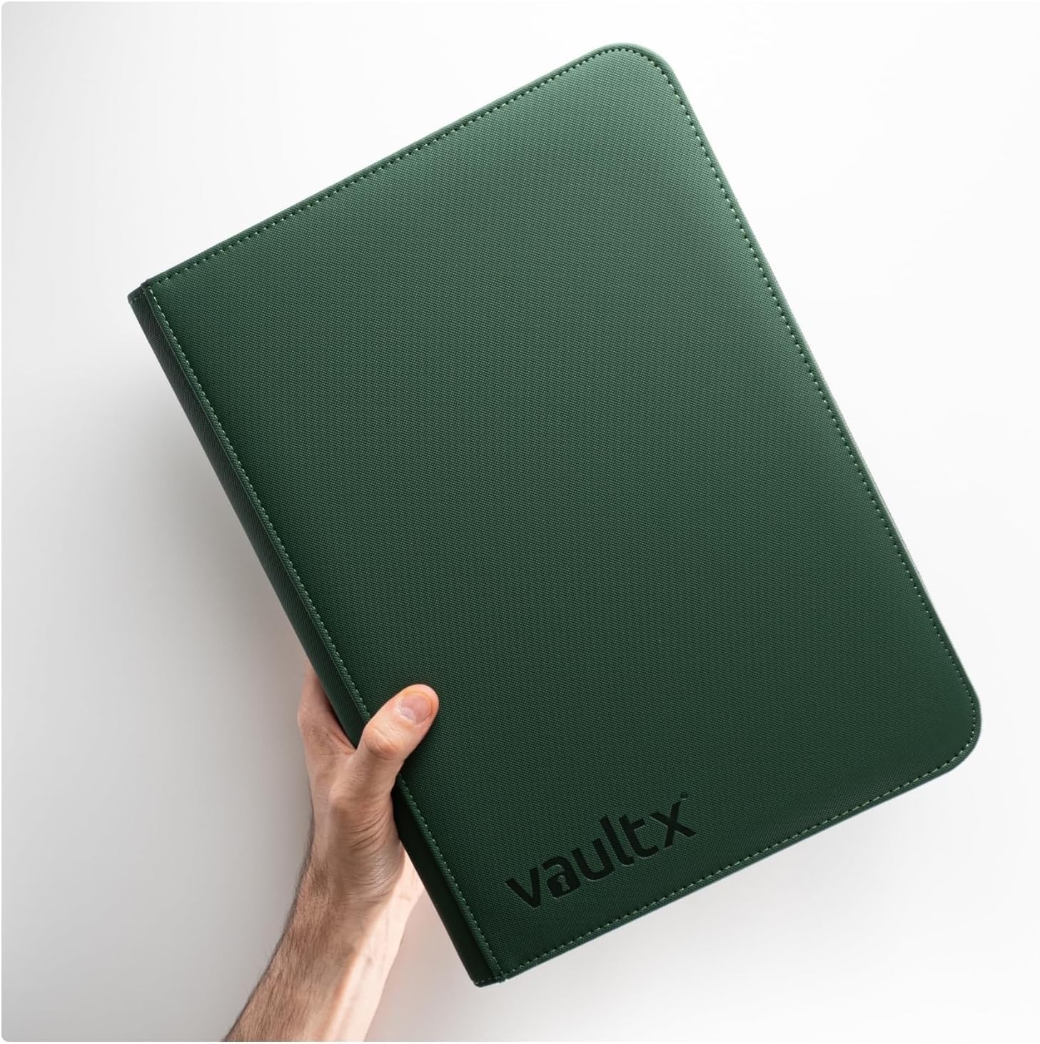 Vault X 9 Pocket Trading Card Zip Binder - Premium Exo-Tec Material, Holds 360 Cards | Green