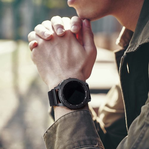 Yeejok Compatible for Fossil Gen 6/5E 44mm Bands Nylon, 22mm Stretchy Solo Loop Sport Elastic Straps for Fossil Men's Gen 5LTE/Carlyle Garrett/Women's Julianna/Gen 4 Explorist HR-Black+ArmyGreen