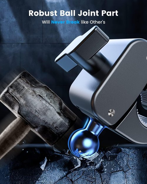 JOYROOM Motorcycle Phone Mount - 1s Auto Lock & 100mph Anti-Shake | Quick Install Handlebar Holder for All Phones