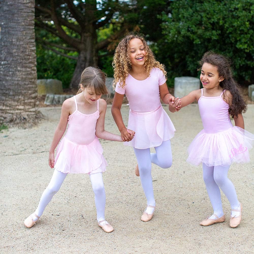 Stelle Ballet Leotard for Girls - Stylish Dance Dress Outfit with Skirt & Tights | Toddler to Big Kid Sizes