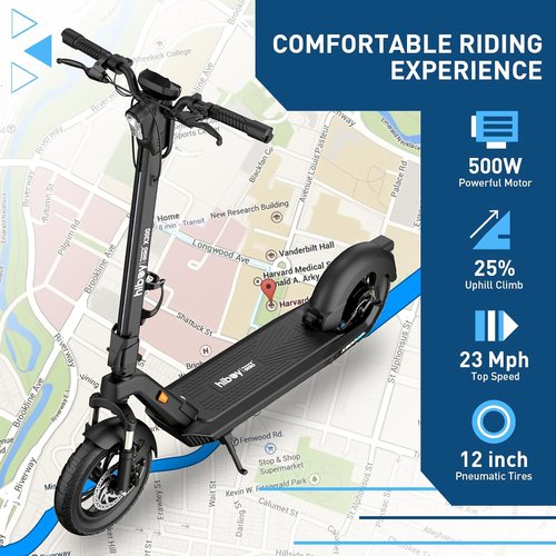 Hiboy S2 Pro Electric Scooter - 500W Motor, 10"/12" Tires, Up to 38 Miles Range | Fast Folding Commuter Scooter for Adults
