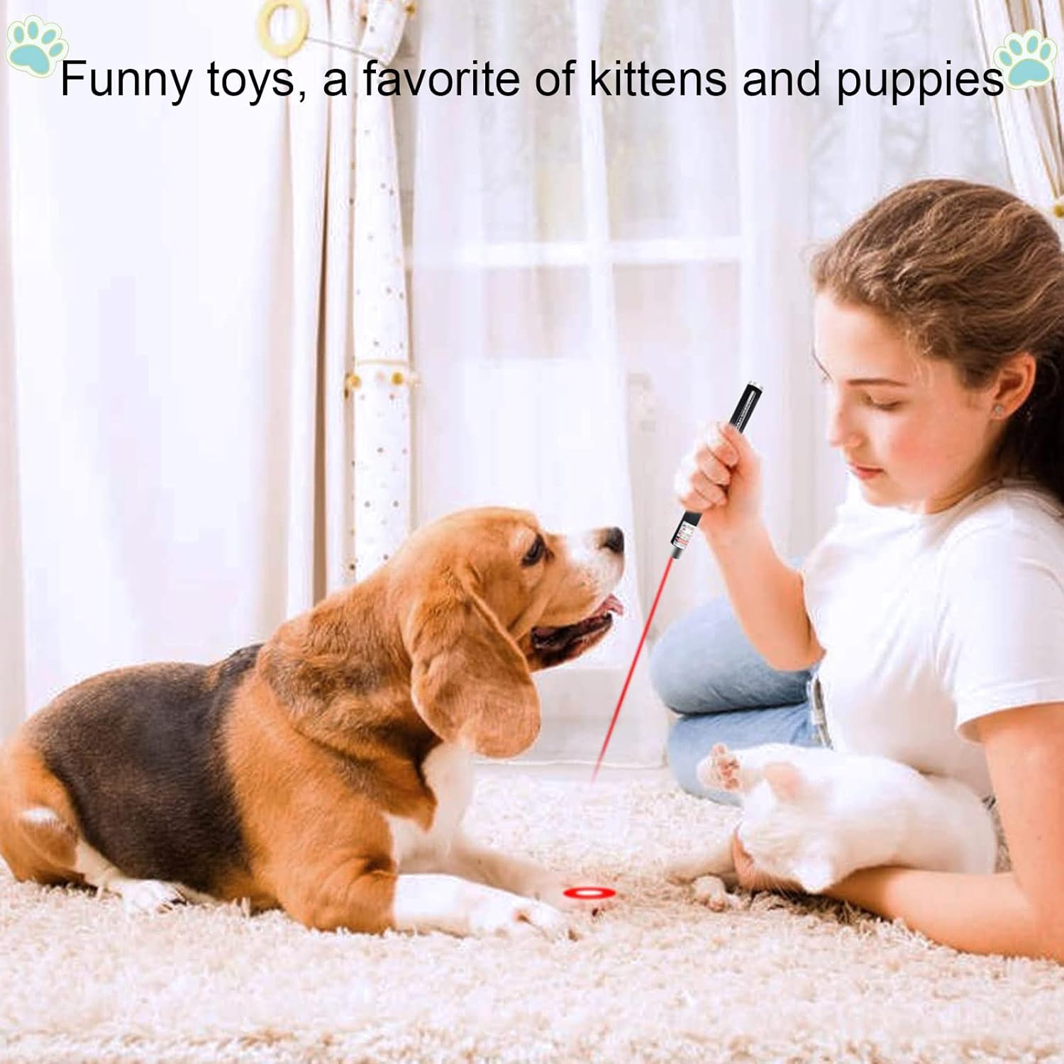 XIMIBI Laser Pointer for Cats & Dogs - 3-Pack Indoor Training Toys for Pets | Engaging Chaser Set