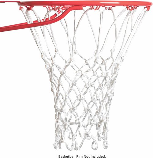 Champion Sports Basketball Net - 7mm Non-Whip Loops - Durable 250g - White Color