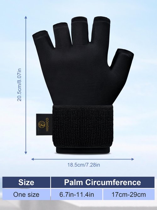 highco Compression Hand Ice Pack Glove for Arthritis Pain Relief,Adjustable Wrist Strap Ice Pack Wrap for Hand and Fingers,Cooling Ice Packs Glove for Women and Men,Tendonitis, Swelling,Black