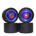 62mm Roller Skates Wheels Aluminum Alloy Speed Skate Wheels Replacement Wheels with Abec-9 Bearing (Pack of 4) (Black-Blue)