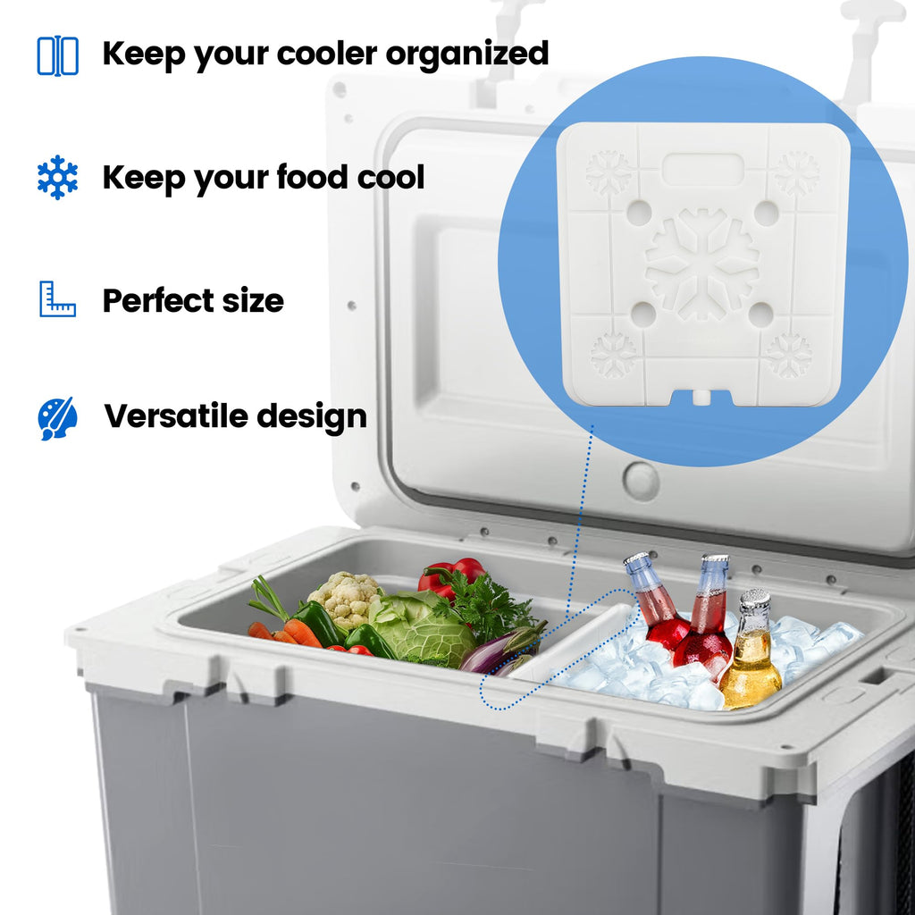 Omoojee 52 QT Ice Pack Cooler Divider, Compatible with RTIC 52QT Ultra Light Cooler, Freezable Cooler Divider, Cooler Accessories
