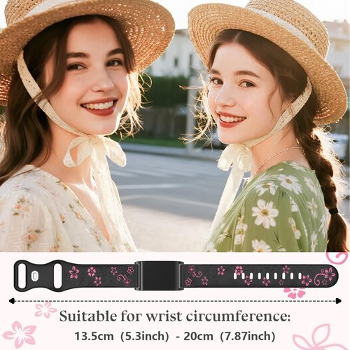 Anpzband Silicone-Bands Compatible with Whoop-Band 5.0/4.0 - Water-Proof Two-tone Engraved Floral Replacement Wristband for Whoop 4.0/5.0 Peak/One, Fitness Sport Bracelet, with Protective Case