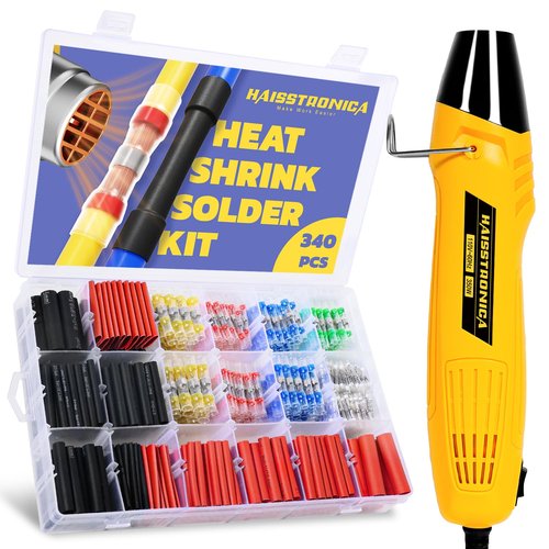 Haisstronica 340 PCS Electrical Connector Set - Solder Seal Wire Connectors & Heat Shrink Tubing
