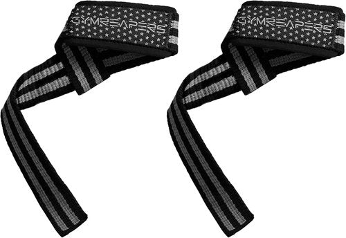 Gymreapers Lifting Wrist Straps - Padded Neoprene for Weightlifting & Powerlifting | 18-Inch Cotton