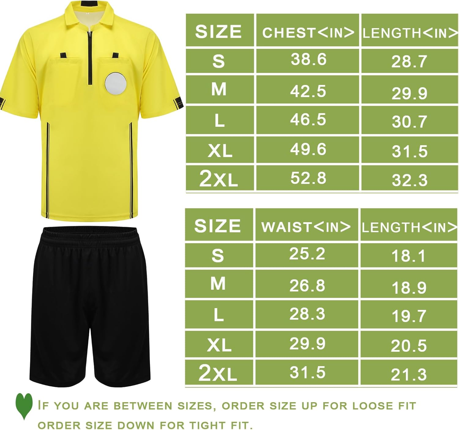 Redgino Soccer Referee Kit - Pro Jersey, Shorts, Whistle, Socks & Flags | Complete Umpire Uniform for Adults & Teens