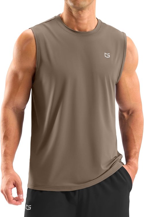 G Gradual Men's Workout Tank Top - Moisture-Wicking Sleeveless Muscle Shirt for Gym & Summer Casual Wear