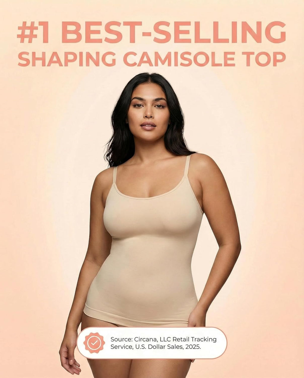 Shapermint Scoop Neck Cami Body Shaper - Women's Tummy Control Shapewear Tank Top