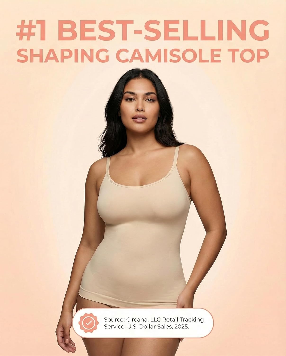 Shapermint Scoop Neck Cami Body Shaper - Women's Tummy Control Shapewear Tank Top