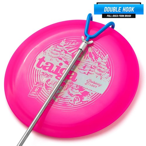 Rogue Iron Sports Disc Golf Retriever Pole Telescoping Disc Golf Accessories Grabber 16 inches to 16ft (Blue, 1, Inches, 1, Inches, 1, Inches, 16.00, Inches, 1, Inches)